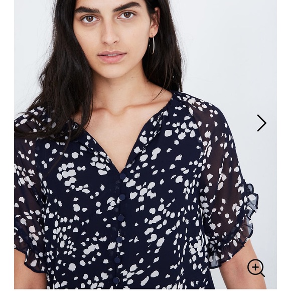 Madewell ruffle-sleeve memento top - Picture 4 of 9
